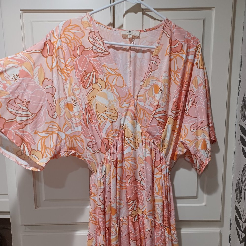 Loose, boho maxi dress S